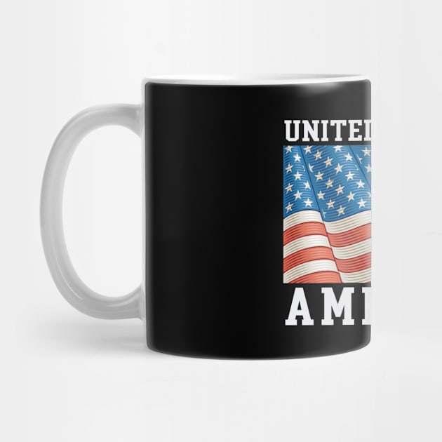 United States of America USA Flag Closed Up and Text Retro Vintage Look by ActivLife